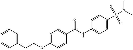 N-{4-[(dimethylamino)sulfonyl]phenyl}-4-(2-phenylethoxy)benzamide 结构式