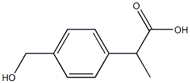 2- [对-（羟甲基）苯基]丙酸 结构式
