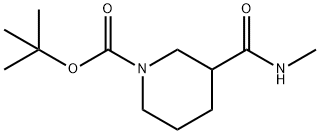 TERT-BUTYL 3-(METHYLCARBAMOYL)PIPERIDINE-1-CARBOXYLATE 结构式