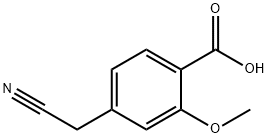 4-(氰基甲基)-2-甲氧基苯甲酸 结构式