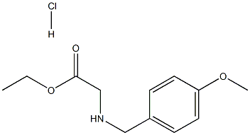 2-((4-甲氧基苄基)氨基)乙酸乙酯盐酸盐 结构式