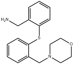 2-(2-Morpholin-4-ylmethyl-phenylsulfanyl)-benzylamine 结构式
