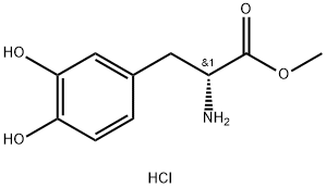 D-3,4-二羟基苯丙氨酸甲酯盐酸盐 结构式