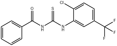 N-{[2-chloro-5-(trifluoromethyl)phenyl]carbamothioyl}benzamide 结构式