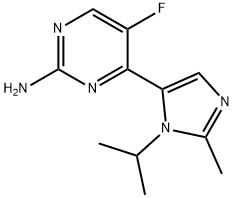 5-FLUORO-4-(2-METHYL-3-(PROPAN-2-YL)-3H-IMIDAZOL-4-YL)PYRIMIDIN-2-AMINE 结构式