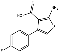 2-AMINO-4-(4-FLUOROPHENYL)THIOPHENE-3-CARBOXYLIC ACID 结构式