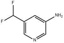 5-(difluoromethyl)pyridin-3-amine 结构式