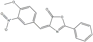5(4H)-Oxazolone,4-[(4-methoxy-3-nitrophenyl)methylene]-2-phenyl- 结构式