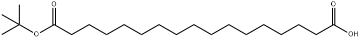 十七烷二酸单叔丁酯 结构式