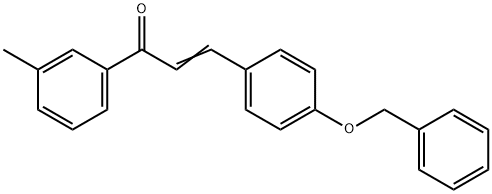 (2E)-3-[4-(benzyloxy)phenyl]-1-(3-methylphenyl)prop-2-en-1-one 结构式
