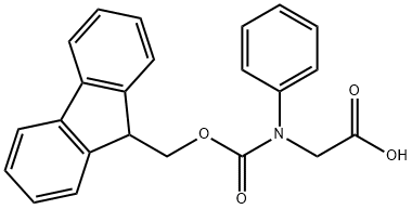 2-({[(9H-芴-9-基)甲氧基]羰基}(苯基)氨基)乙酸 结构式