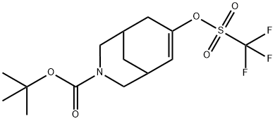 tert-butyl 7-(trifluoromethylsulfonyloxy)-3-azabicyclo[3.3.1]non-7-ene-3-carboxylate 结构式