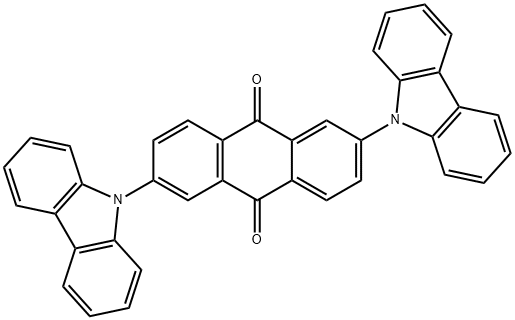 2,6-二(9H-9-咔唑基)蒽-9,10-二酮 结构式