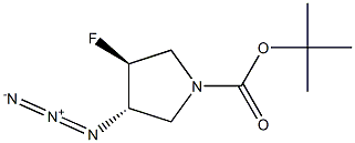 tert-butyl(3S,4S)-3-azido-4-fluoropyrrolidine-1-carboxylate 结构式