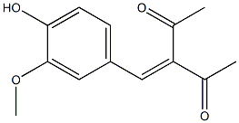 3-(4-羟基-2-甲氧基亚苄基)戊烷-2,4-二酮 结构式