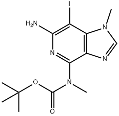 N4-BOC-7-碘-N4,1-二甲基-1H-咪唑并[4,5-C]吡啶-4,6-二胺 结构式