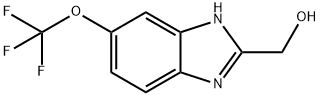 (6-(三氟甲氧基)-1H-苯并[D]咪唑-2-基)甲醇 结构式