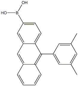 B-[10-(3,5-dimethylphenyl)-9-anthracenyl]-Boronic acid 结构式