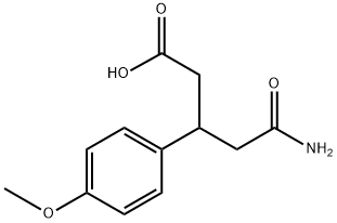 5-氨基-3-(4-甲氧基苯基)-5-氧代戊酸 结构式