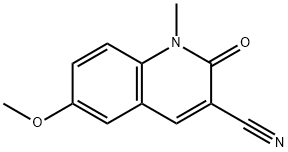 6-Methoxy-1-methyl-2-oxo-1,2-dihydro-quinoline-3-carbonitrile 结构式