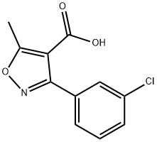 3-(3-氯苯基)-5-甲基-1,2-噁唑-4-羧酸 结构式
