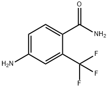 4-氨基-2-三氟甲基苯甲酰胺 结构式