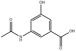3-乙酰氨基-5-羟基苯甲酸 结构式