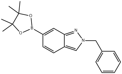 2-苄基-6-(4,4,5,5-四甲基-1,3,2-二氧杂硼烷-2-基)-2H-吲唑 结构式