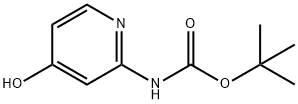 (4-羟基吡啶-2-基)氨基甲酸叔丁酯 结构式