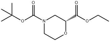 4-(叔丁基) 2-乙基(R)-吗啉-2,4-二羧酸 结构式