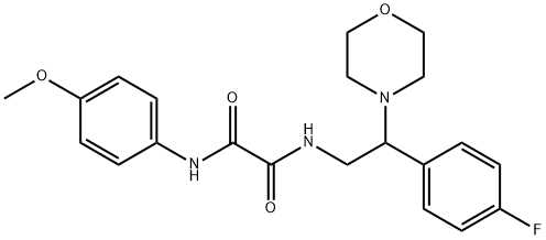 N-[2-(4-fluorophenyl)-2-morpholin-4-ylethyl]-N'-(4-methoxyphenyl)oxamide 结构式