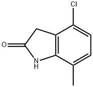 4-氯-1,3-二氢-7-甲基-2H-吲哚-2-酮 结构式