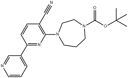 tert-butyl 4-{5-cyano-[2,3-bipyridine]-6-yl}-1,4-diazepane-1-carboxylate 结构式