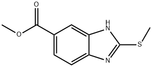 methyl 2-(methylsulfanyl)-1H-1,3-benzodiazole-5-carboxylate 结构式