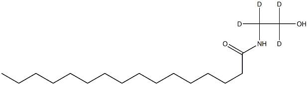 N-(1,1,2,2-tetradeuterio-2-hydroxyethyl)hexadecanamide 结构式
