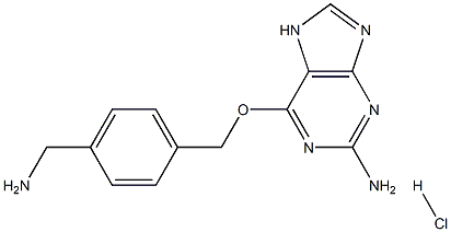 6-((4-(Aminomethyl)benzyl)oxy)-7H-purin-2-amine hydrochloride 结构式