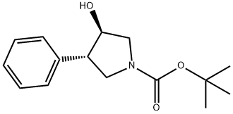 (3R,4S)-3-羟基-4-苯基吡咯烷-1-羧酸叔丁酯 结构式