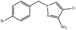 1-(4-溴苄基)-4-氯-1,2-二氢-3H-吡唑-3-亚胺 结构式