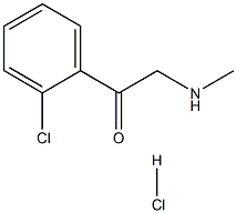 1-(2-chlorophenyl)-2-(methylamino)ethan-1-one hydrochloride 结构式