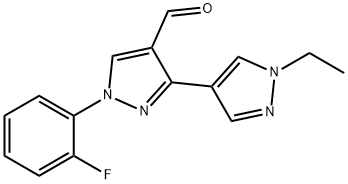 1'-乙基-1-(2-氟苯基)-1H,1'H-3,4'-二吡唑-4-甲醛 结构式