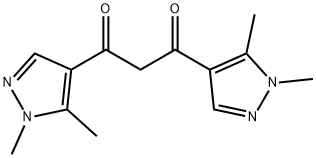1,3-双(1,5-二甲基-1H-吡唑-4-基)丙烷-1,3-二酮 结构式