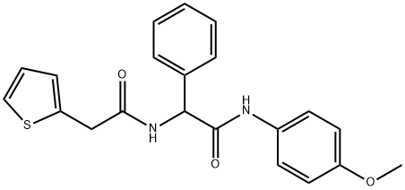 N-(4-甲氧基苯基)-2-苯基-2-(2-(噻吩-2-基)乙酰胺基)乙酰胺 结构式