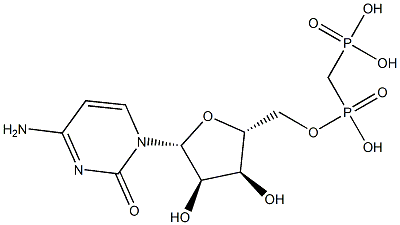 Cytidine, 5'-[hydrogen (phosphonomethyl)phosphonate] 结构式