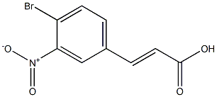 (2E)-3-(4-溴-3-硝基苯基)-2-丙烯酸 结构式