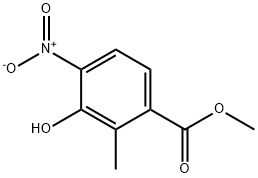 3-羟基-2-甲基-4-硝基苯甲酸甲酯 结构式