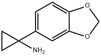 1-(1,3-苯并二噁茂-5-基)环丙胺 结构式