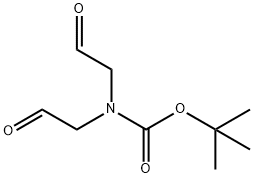 双(2-氧代乙基)氨基甲酸叔丁酯 结构式