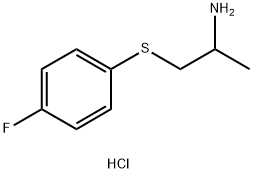 1-((4-fluorophenyl)thio)propan-2-amine hydrochloride 结构式