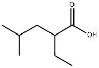 Pentanoic acid,2-ethyl-4-methyl- 结构式