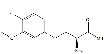 (2S)-2-amino-4-(3,4-dimethoxyphenyl)butanoic acid 结构式
